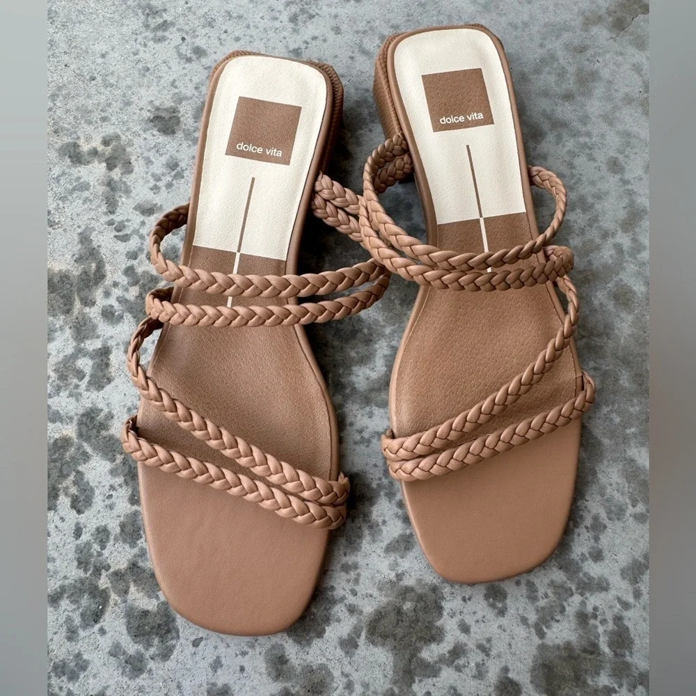 Dolce Vita Hydie Women's Heeled Sandal in Cafe Stella Tan Sz 8 new - Picture 9 of 10